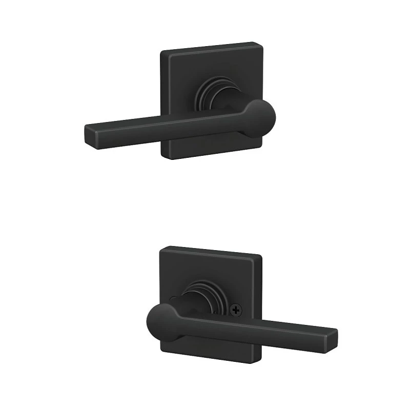 J10-sol-col Solstice Passage Door Lever Set With Decorative Colton Trim
