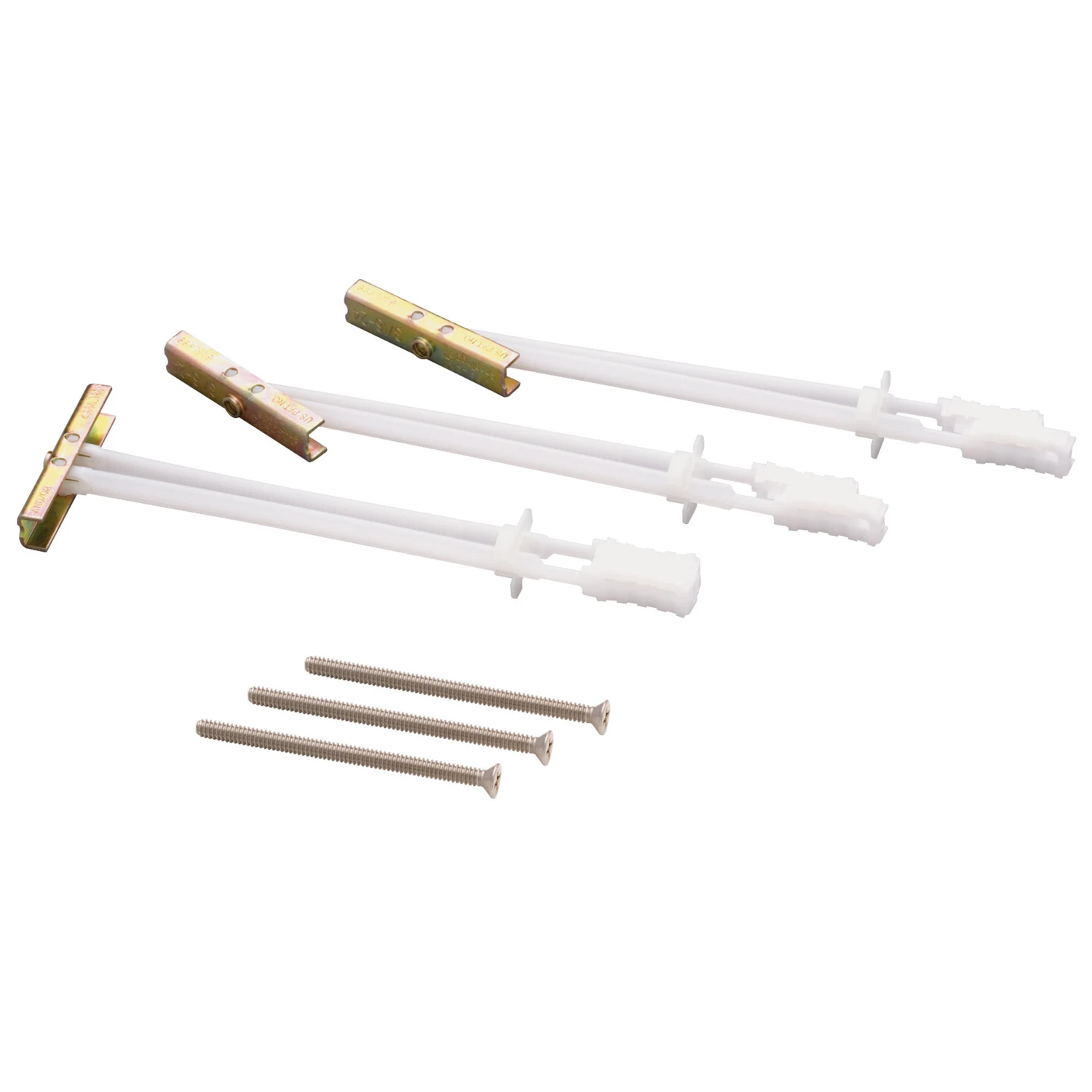 1 In. L Plastic Grab Bar Anchor With Snap Toggle For Non-stud Mounting