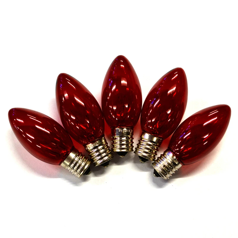 C9 Red Replacement Christmas Light Bulbs 25 Count 0.08 Ft.