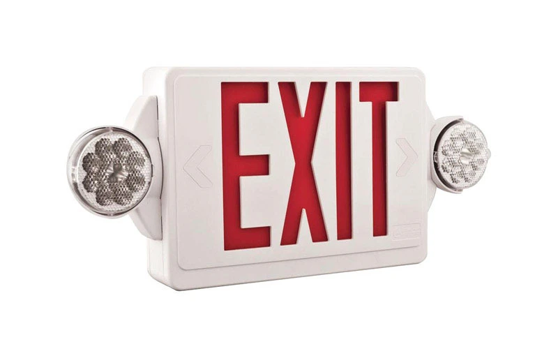 Led Indoor Exit Sign With Emergency Lights, Model 186hu9