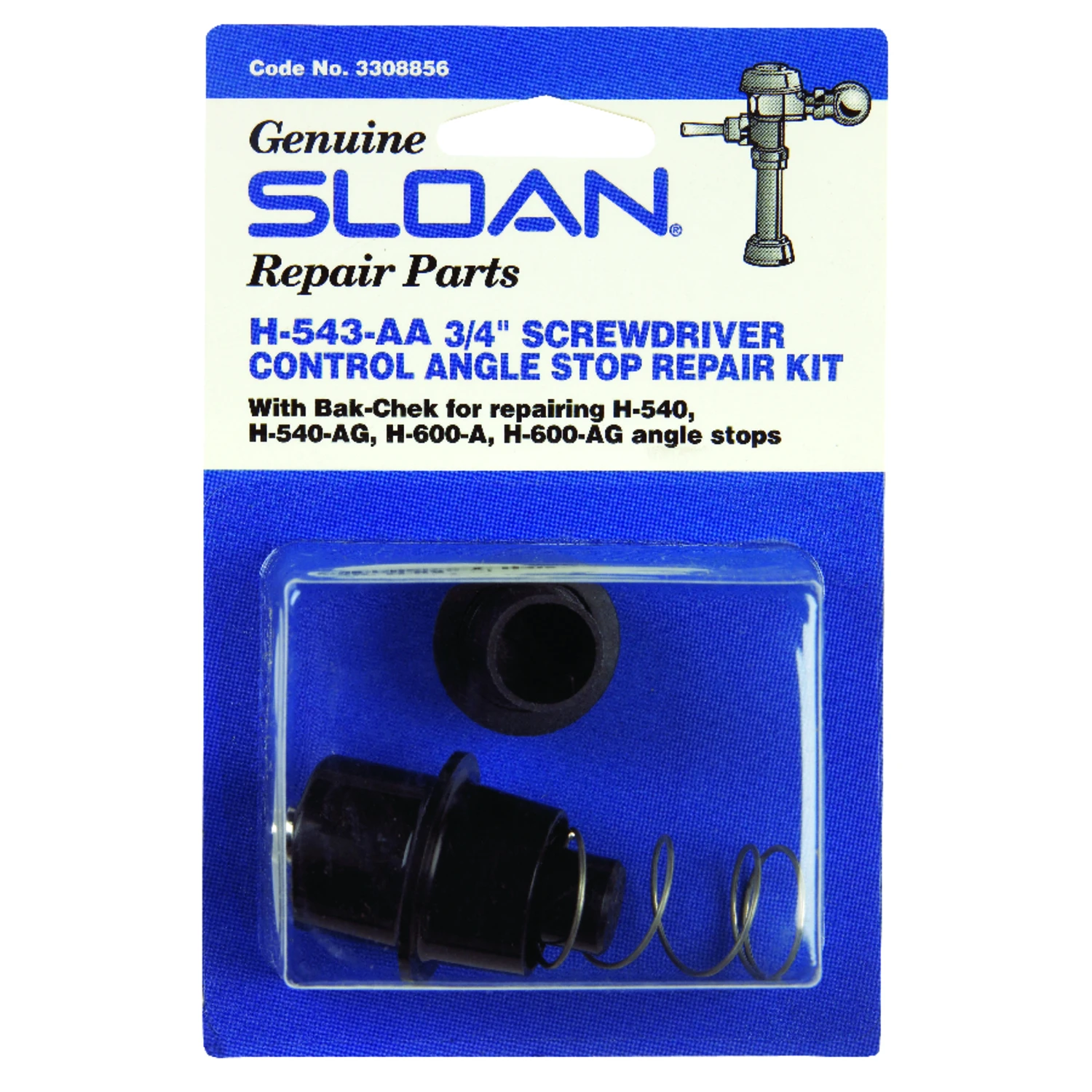 Angle Stop Repair Kit Black Plastic For Royal Flush Control Stop