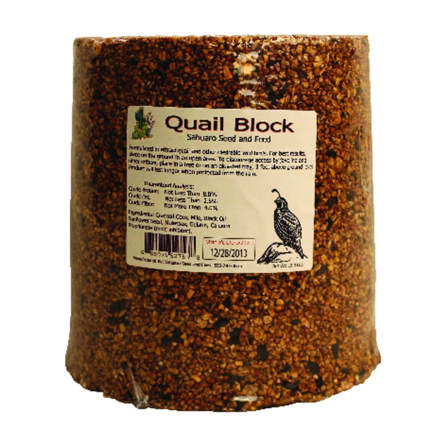 Sahuaro Seed Quail Corn Bird Food Block 15 lb