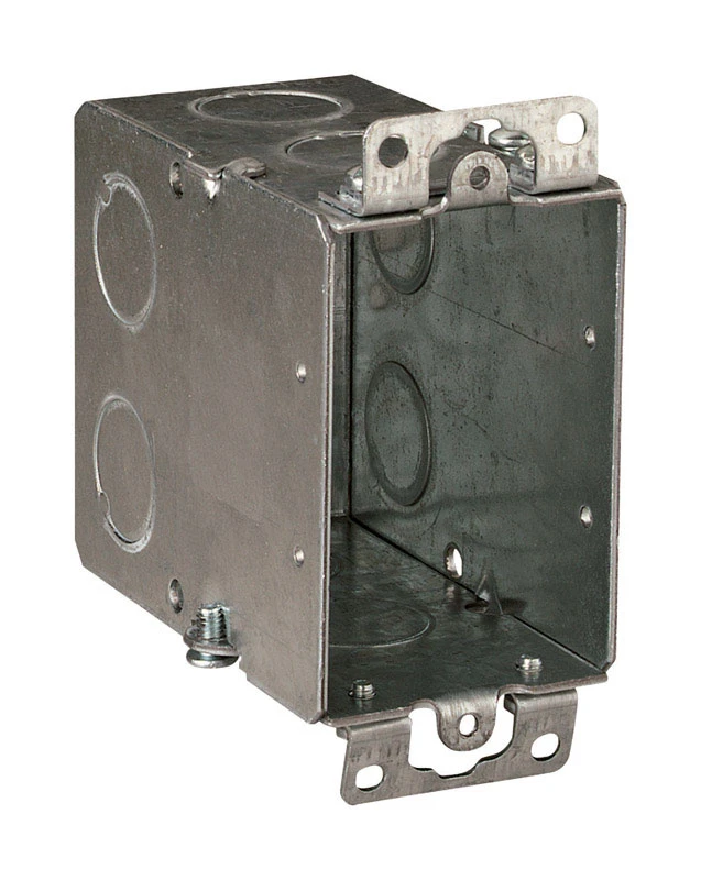 3 In. 31 Rectangle Galvanized Steel 1 Gang Switch Box With Knockouts