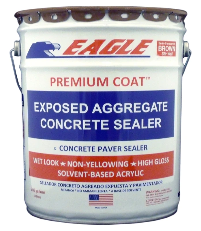 Eb5 Premium Coat Concrete Sealer 5 Gallon Brown Tinted Glossy Finish