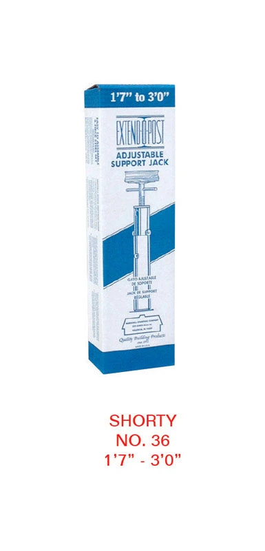 Extend-o-post 2.5 In. Diameter X 36 In. Height Jack Post 10000 Lb Capacity