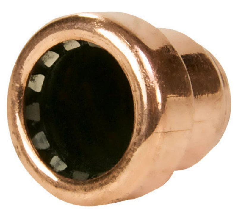 Streamline 3/4 Inch Push Fit Cts Copper Cap For Plumbing Applications