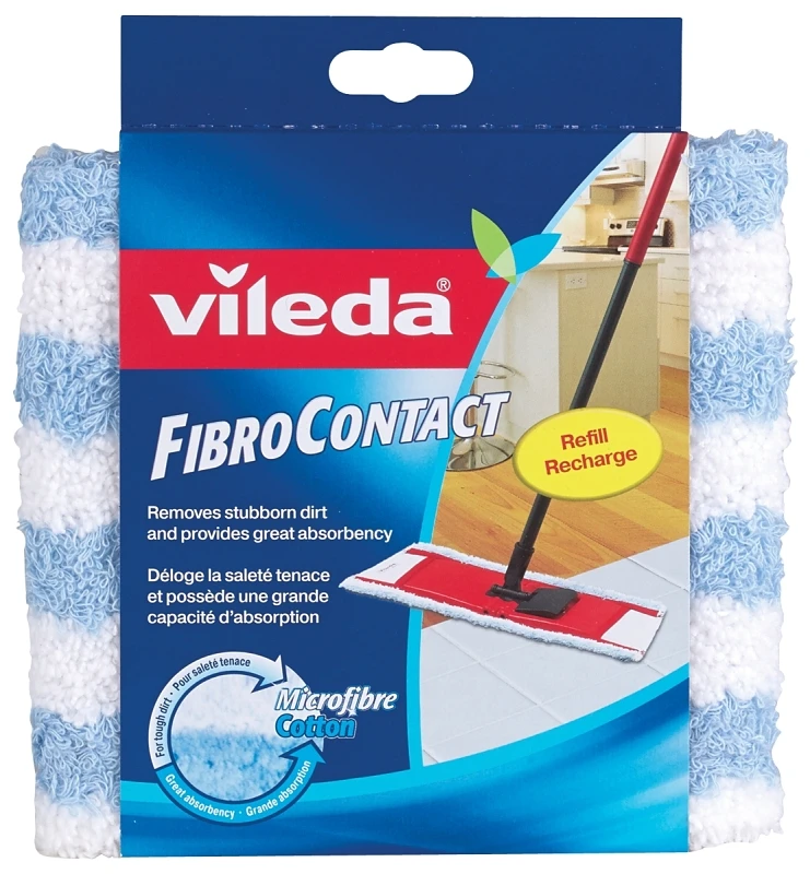 Fibro Contact Mop Refill 126445 - Cotton/microfiber For Superior Cleaning