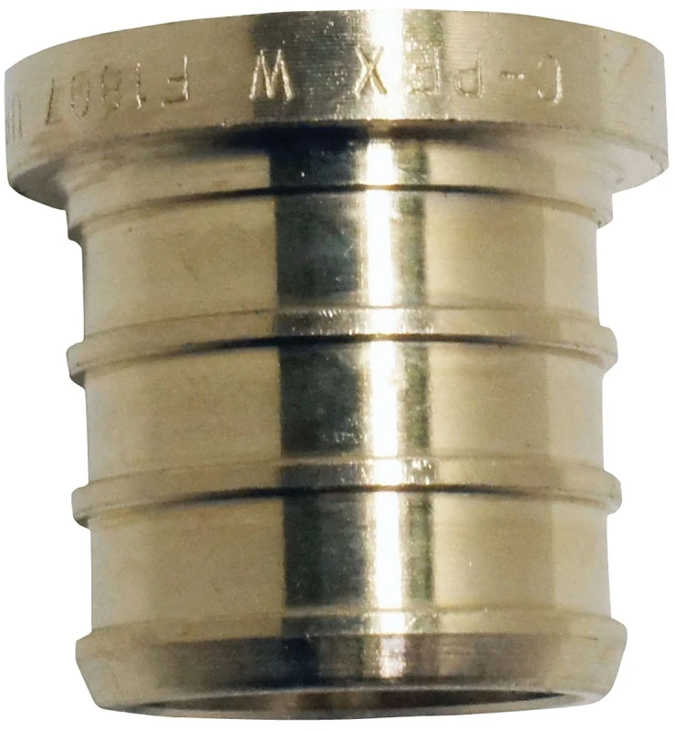 3/4 Inch Brass Pex Barb Plug Fitting - Model Apxp34 By Apollo