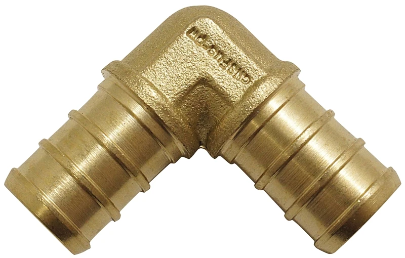 1/2-inch Brass Pex Barb 90-degree Elbow Fitting Model Apxe12