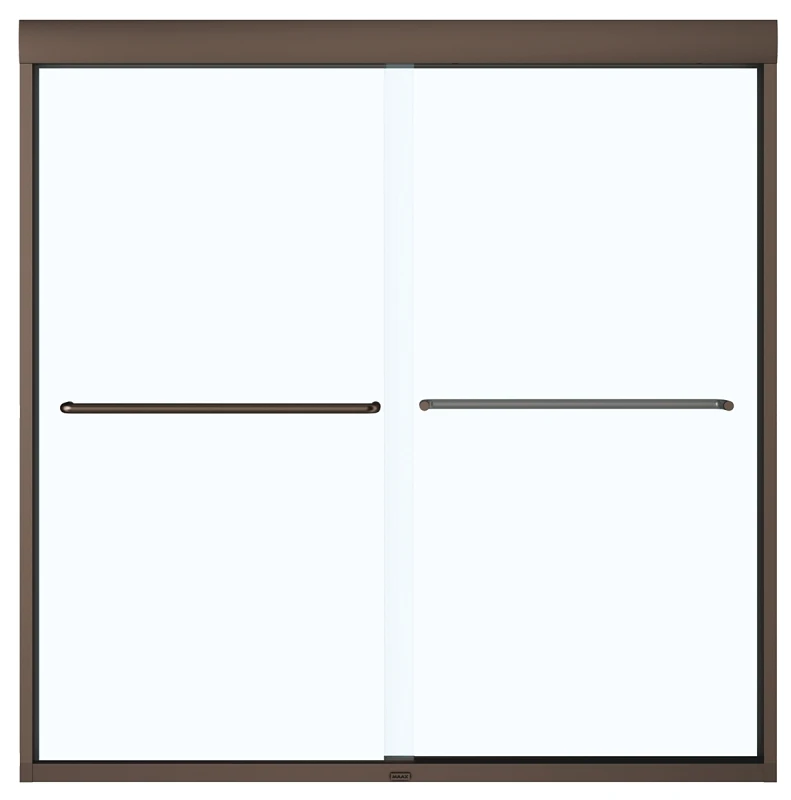 3312006 60 In. Aura Tub Door With Semi Glass And Dark Bronze Frame