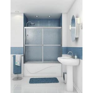 Chrome Polar Bypass Shower Door 54"w X 57"h For 54" X 59" Openings