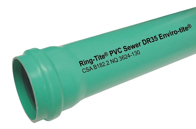 39207 Gasketed Sewer And Drain Pipe, 4 Inch X 4 Meter, Pvc Green