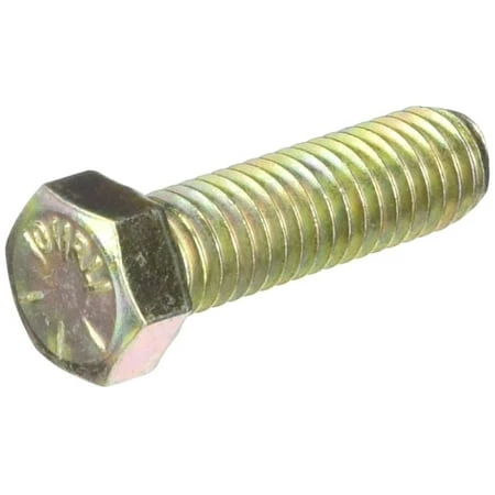 7/16-14 X 1-1/2 Inch Yellow Zinc Grade 8 Coarse Hex Cap Screws