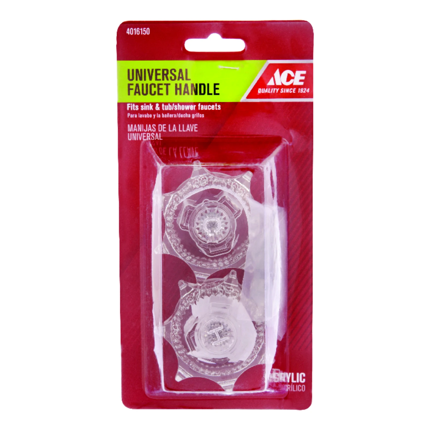 Universal Clear Faucet Handle For Sink, Tub, And Shower - Model A0088172