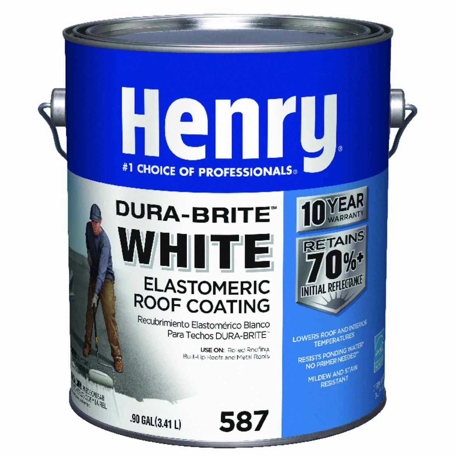 1 Gal. White Acrylic Elastomeric Roof Coating - Premium Weather Protection