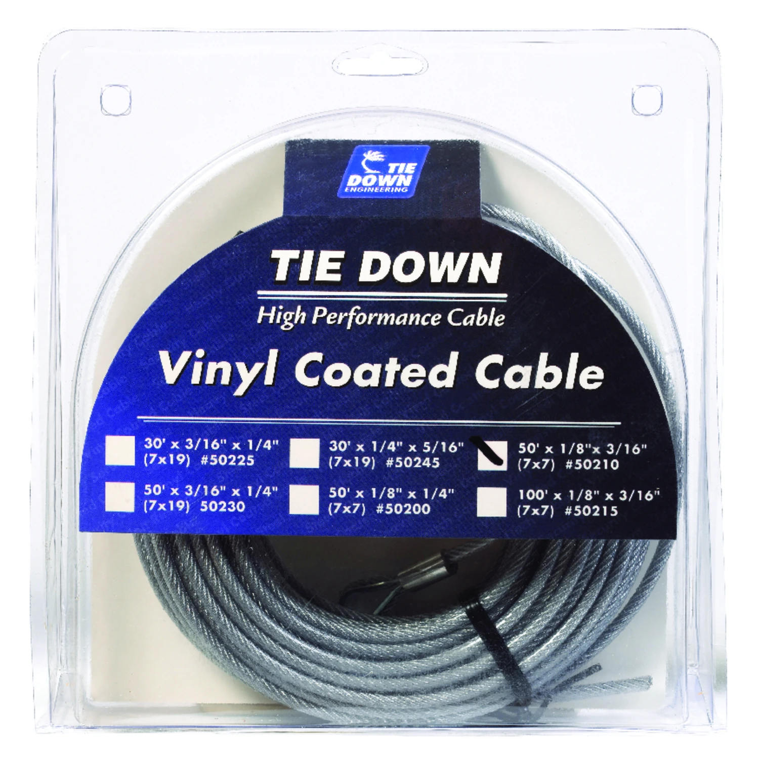 Tie Down Engineering Vinyl Coated Galvanized Steel 3/16 in. D X 30 ft. L Aircraft Cable Tie Down Engineering Vinyl Coated Galvanized Steel 3/16 in. D X 30 ft. L Aircraft Cable