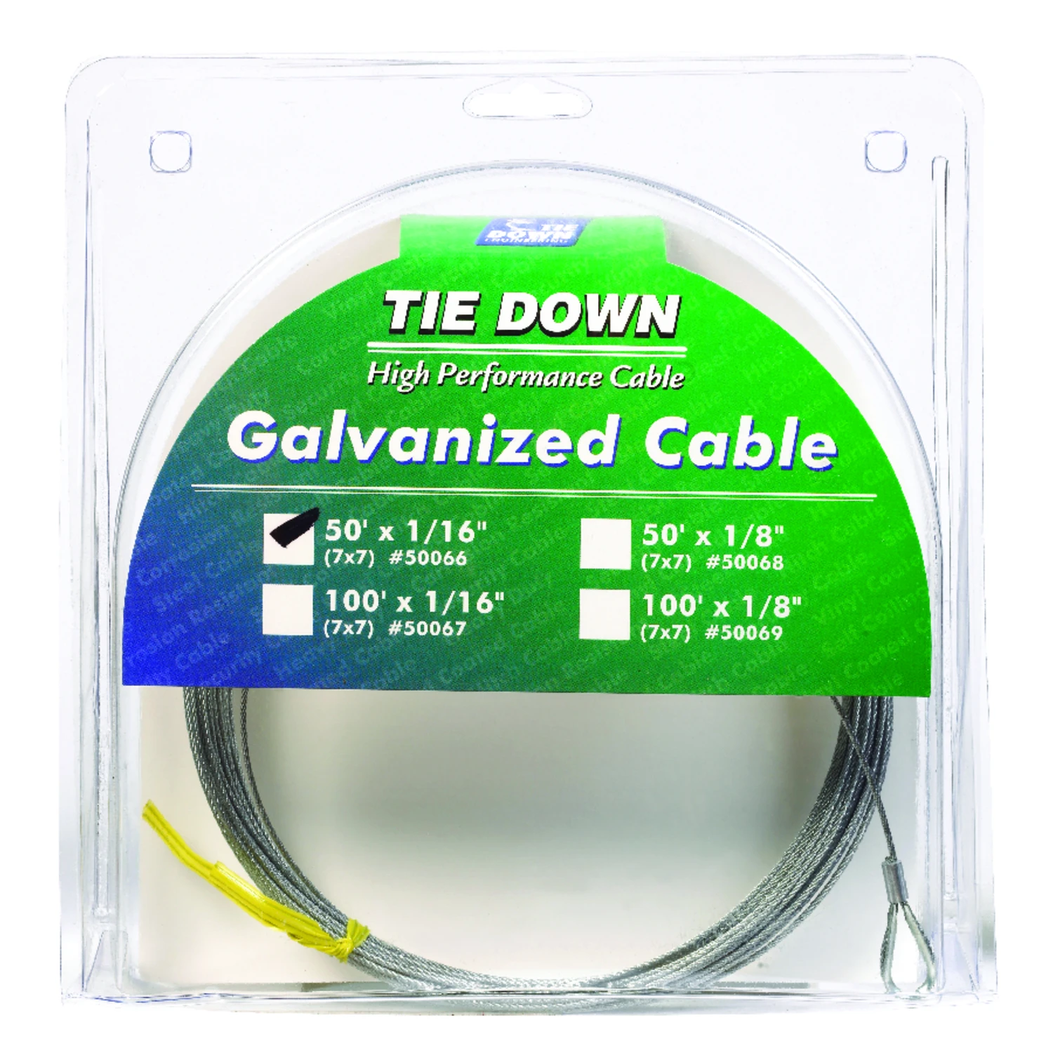Galvanized Steel 1/16 In. Diameter X 50 Ft. Length Aircraft Cable