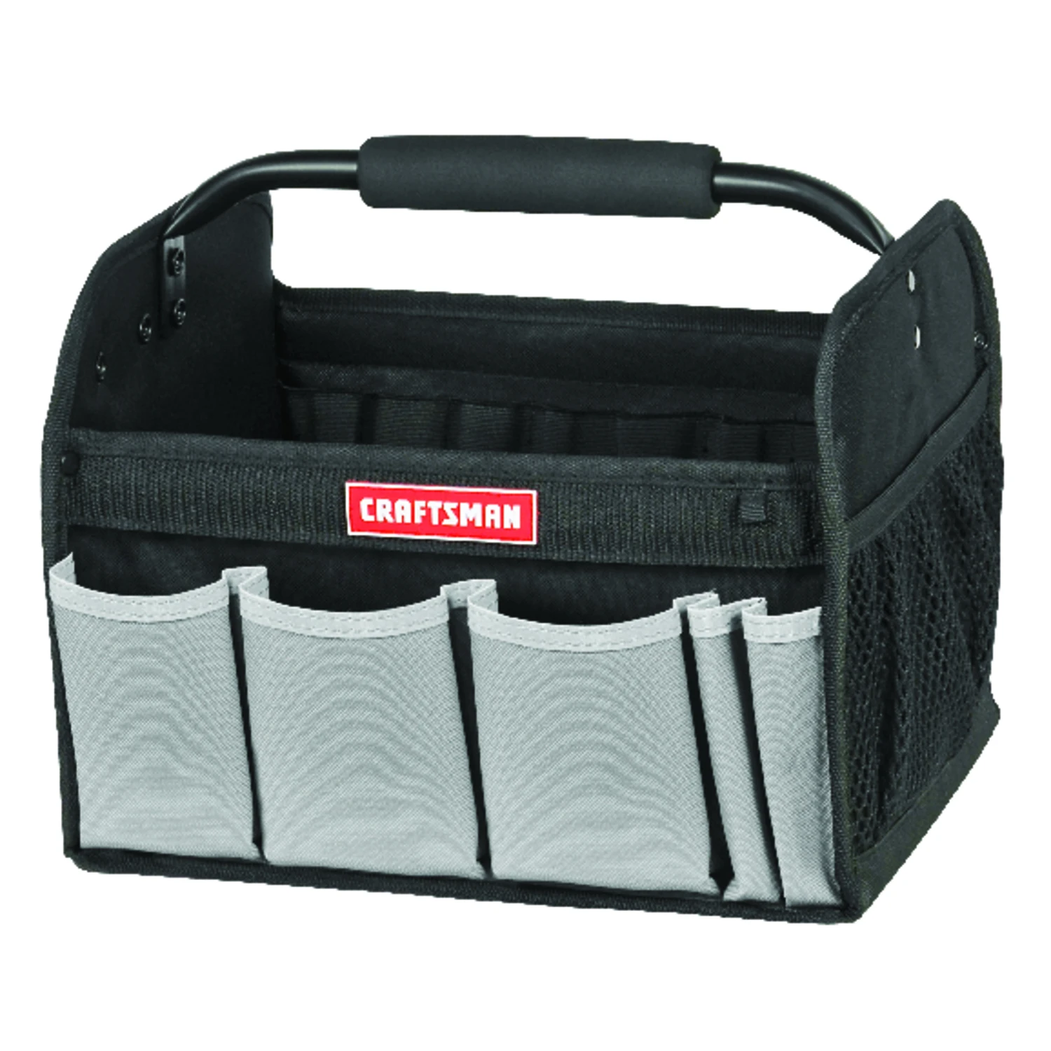 12 In. W X 10 In. H Ballistic Nylon Tool Tote With 7 Pockets - Black