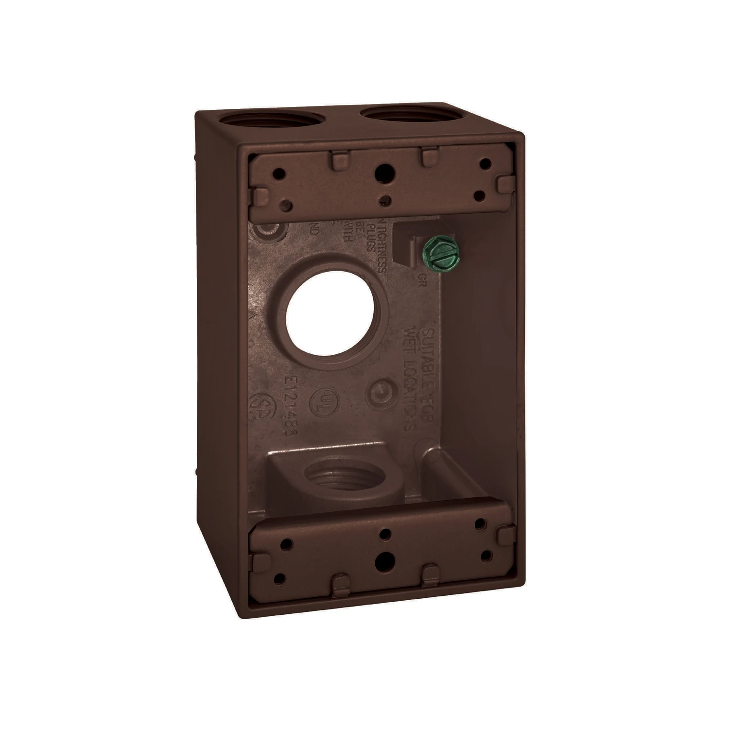 18 Cu In Rectangle Metallic 1 Gang Weatherproof Box Bronze
