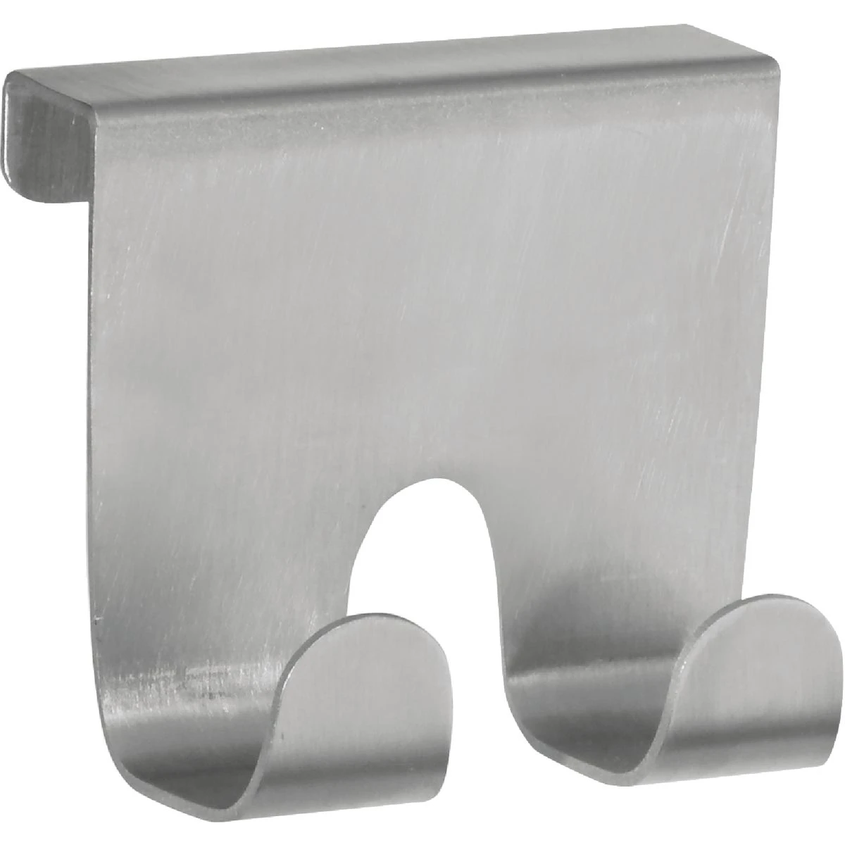 iDesign 2 in. L Brushed Nickel Silver Stainless Steel Medium Over the Cabinet Hook 1 pk