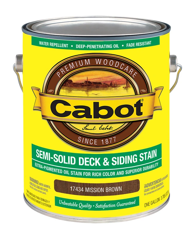 Deck and Siding Semi-Solid Stain VOC Compliant Mission Brown 1 Gallon