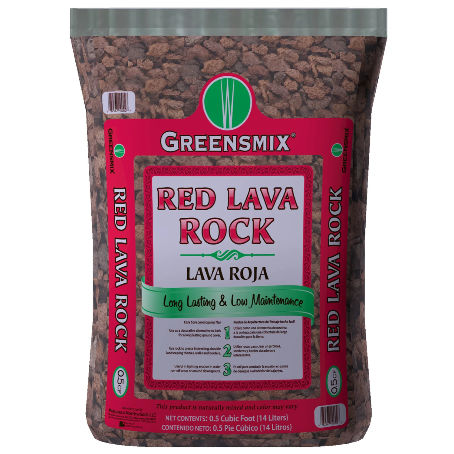 0.5 Cu. Ft. Red Volcanic Rock, 25 Lb. For Landscaping