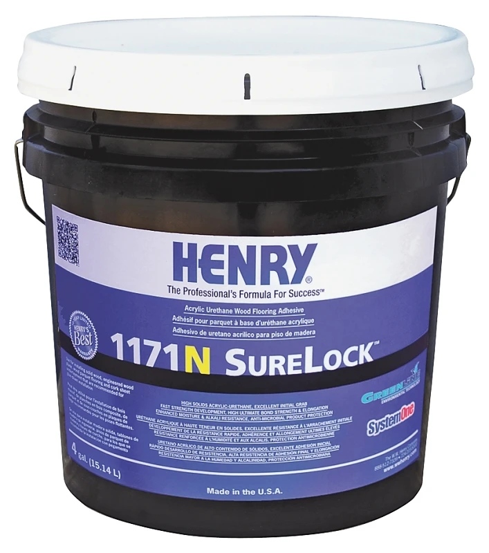 1171N Acrylic Urethane Wood Flooring Adhesive, 4 Gallon Container