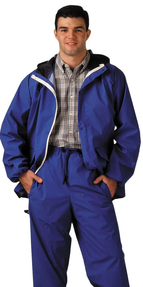 Storm-champ 2-piece Rainsuit, Extra Large, Pvc/nylon, Hooded Jacket & Pants