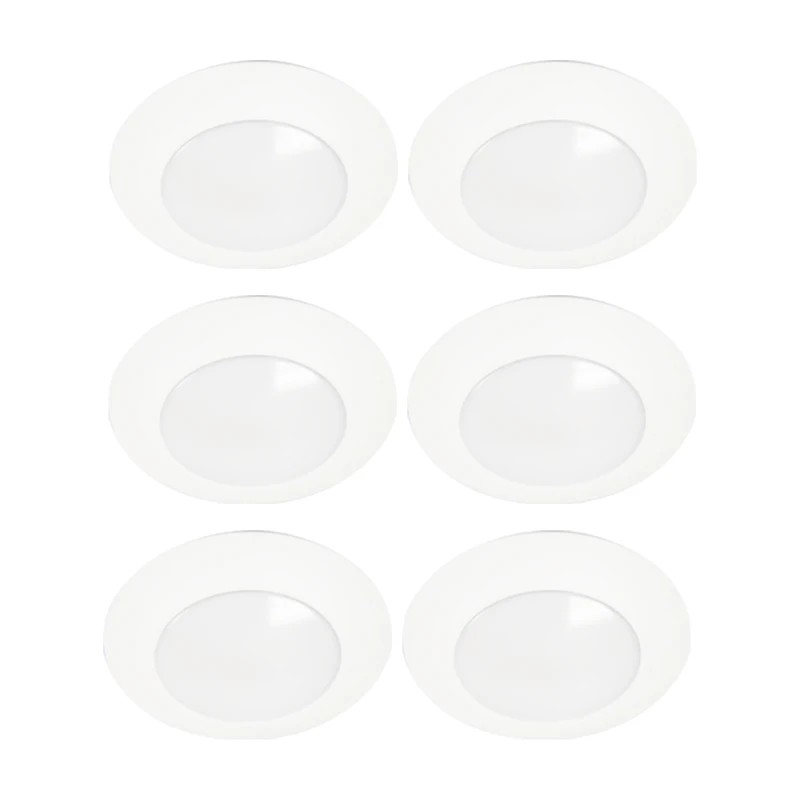 LED Surface Mount Light, Up to 1000 Lumens, 6-In., 6-Pk.