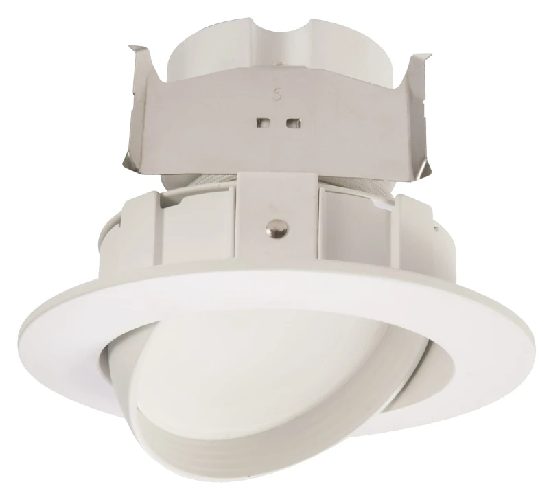 4 In. Retrofit Ic Rated White Led Adjustable Gimbal Recessed Light Kit