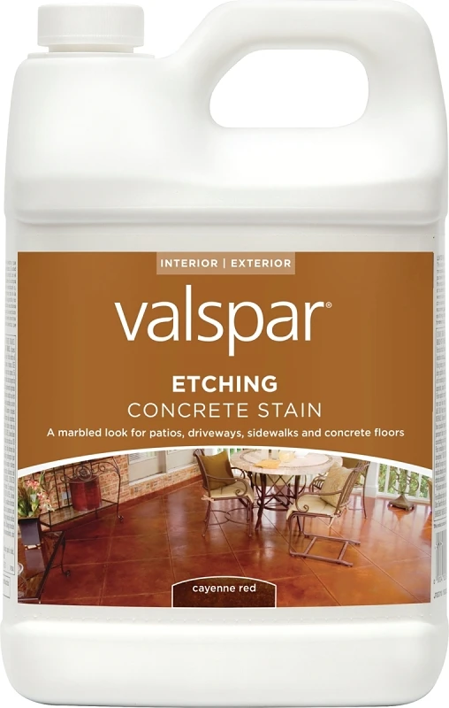 Cayenne Red Concrete Stain, 1 Gallon - Semi-transparent Finish