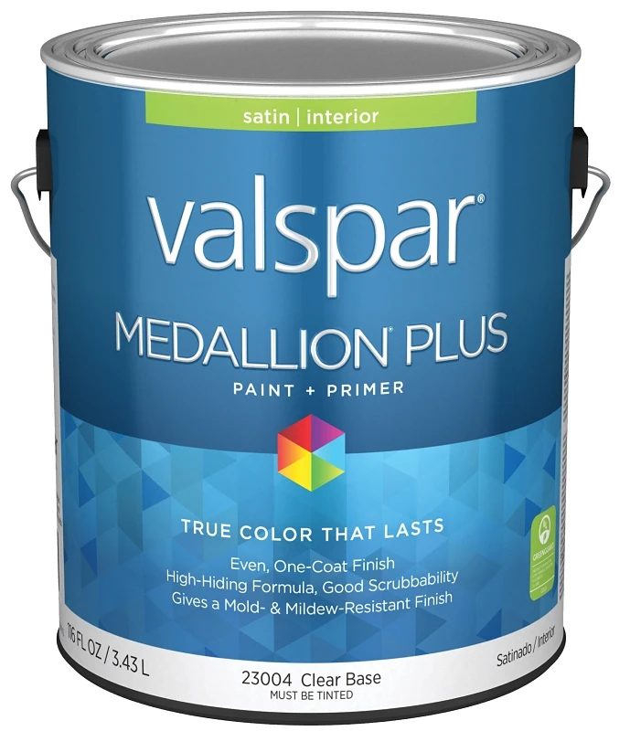 Medallion Plus Premium Satin Interior Paint & Primer, Clear Base, 1 Gallon