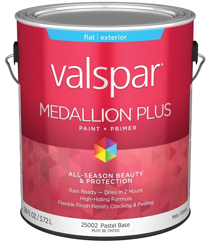 Medallion Plus Premium Flat Exterior Paint & Primer, Pastel Base, 1 Gallon