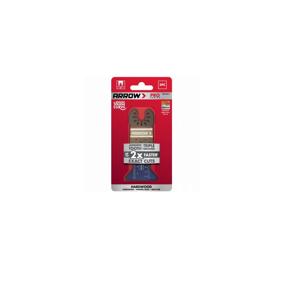 Ground Tooth Power Hardwood Oscillating Tool Blade, 1-3/4-In., 3-Pk.