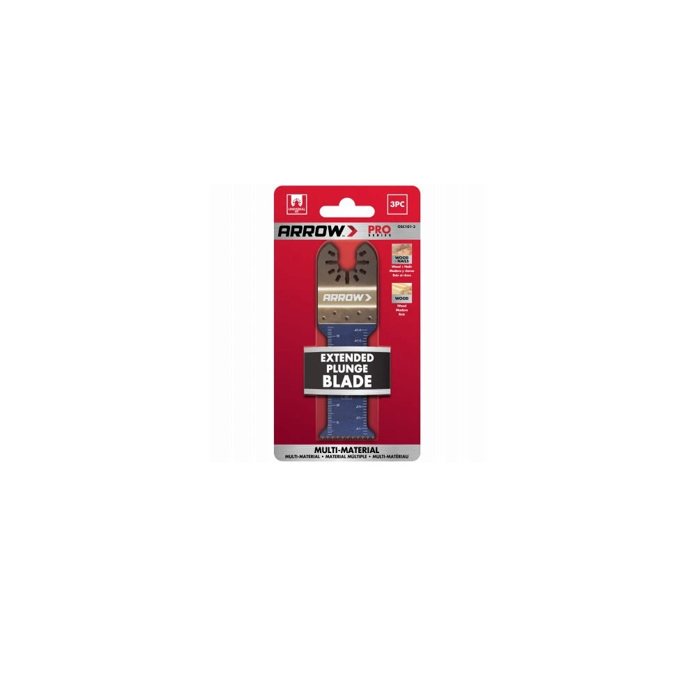 Extended Plunge Thick Wood Oscillating Tool Blade, 1-1/4-In., 3-Pk.
