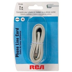 7-foot Ivory Phone-line Cord With Standard Connectors, Model Tp210rv