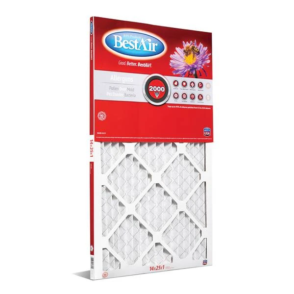 14x25x1 Inch Merv 11 Pleated Furnace Filter - 90 Day Replacement