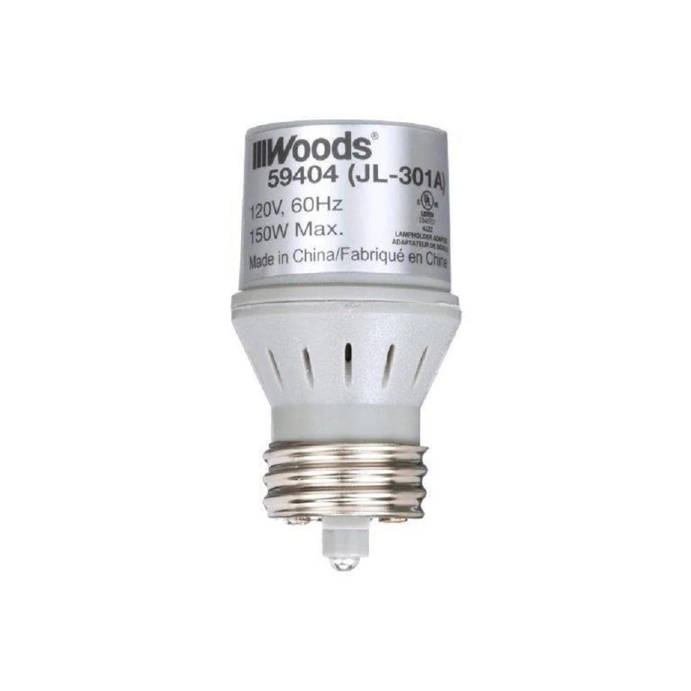 Indoor Light Socket With Photocell Sensor, Model 59404wd, 150-watt Capacity