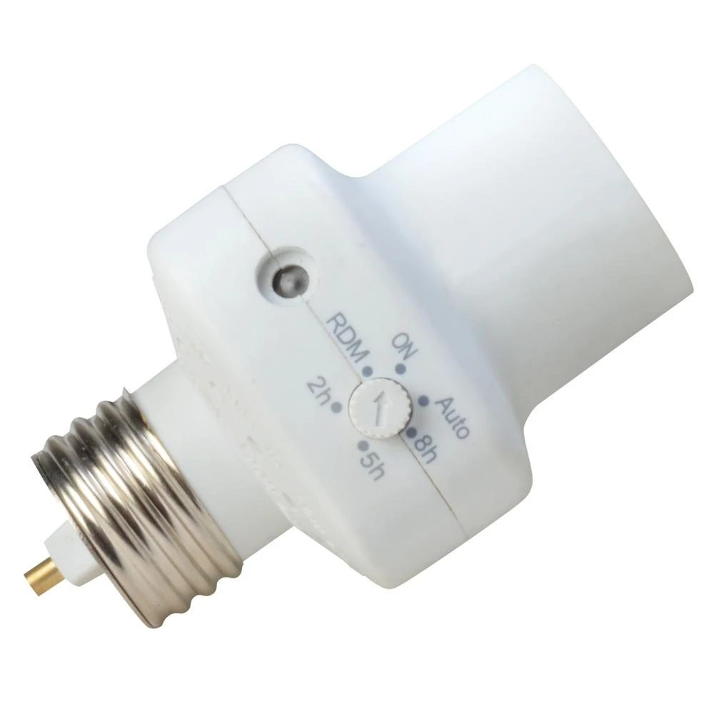 Light Control Socket With Programmable Timer, Indoor Use, Model 59406wd