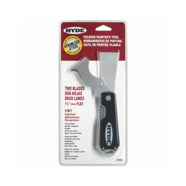 Dual Blade Folding 5-in-1 Painter's Tool