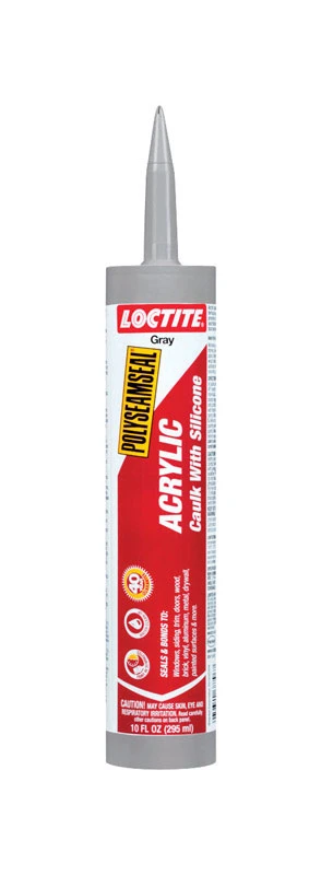 Polyseamseal Acrylic Caulk With Silicone, Gray, 10-ounce Cartridge