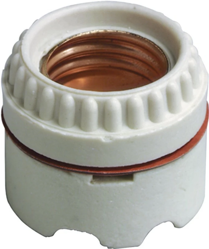 Keyless Medium Base White Porcelain Lamp Socket, 660w, 250v, 2-piece