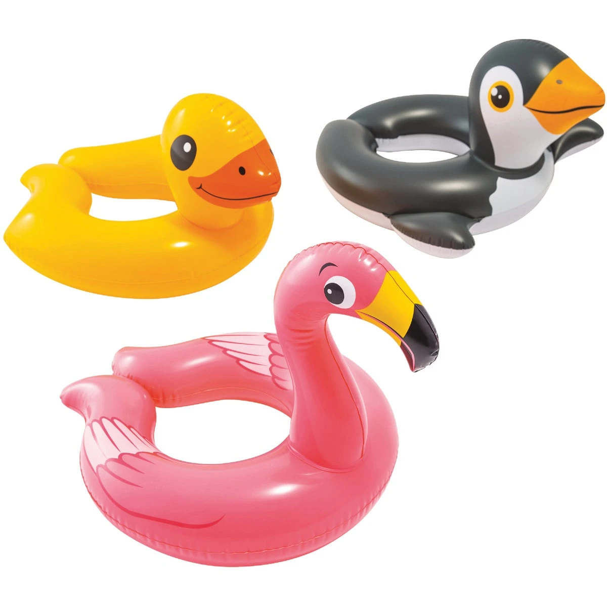 Animal Design Split Ring Float, 25 Inches by 21 Inches, Assorted Colors