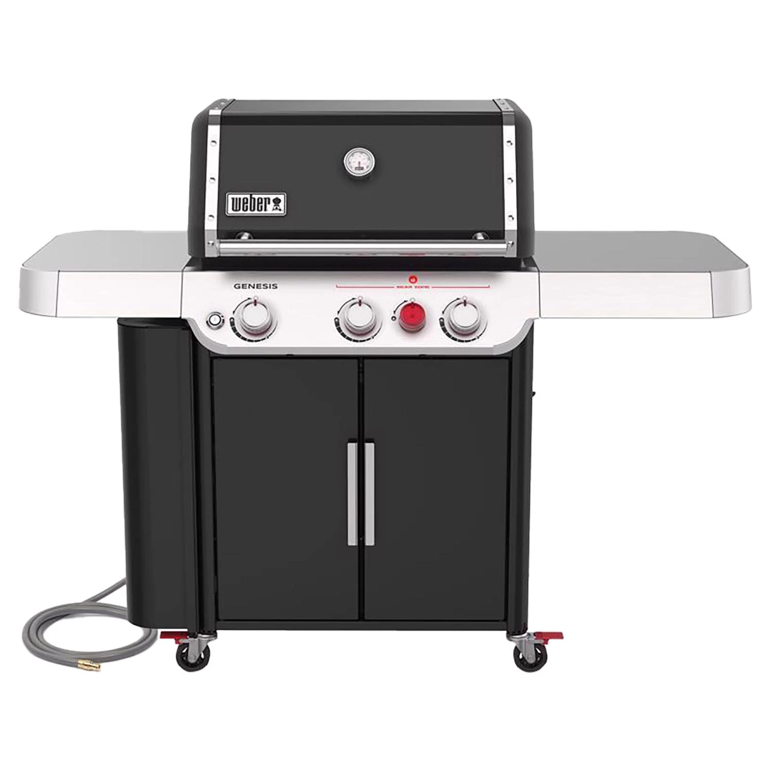 Genesis Si-e-330 3 Burner Natural Gas Grill With Sear Burner, Black