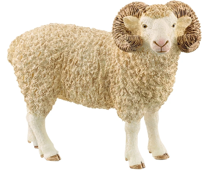 White Ram Toy Animal Figure for Children Ages Three and Up