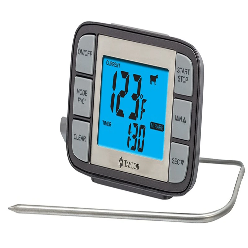 Grill Works Digital Grill Thermometer With Blue Backlight And Magnetic Base