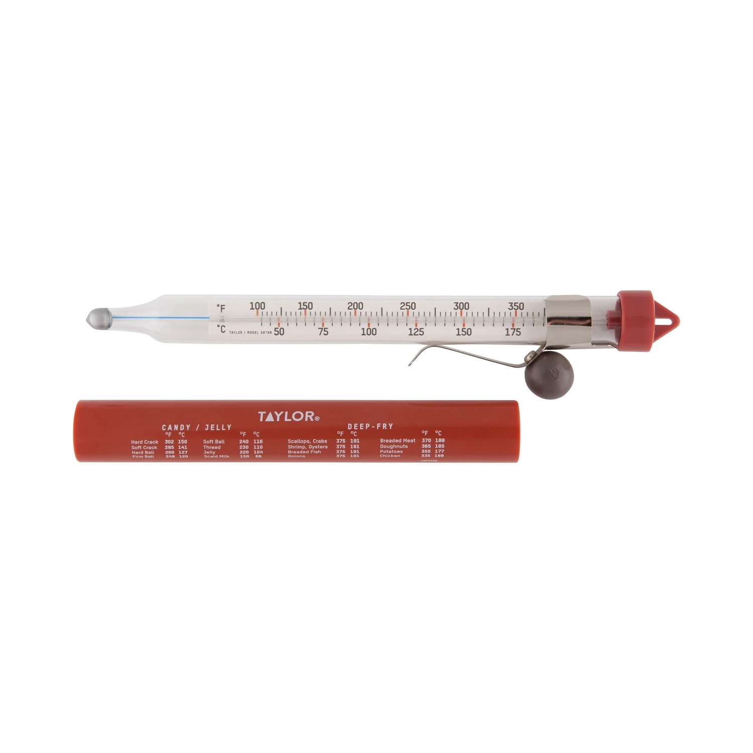 5978n Instant Read Analog Candy/deep Fry Thermometer, 8" Long, Glass Tube