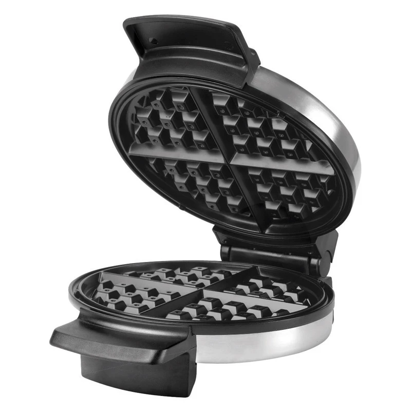 Black And Decker Wmb505 Brushed Chrome Belgian Waffle Maker With Nonstick Grids