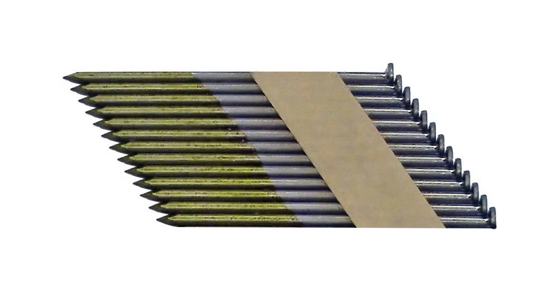 ProFIT 0600190 Series Framing Nail, Paper Tape Collation, 3-1/4 in L, 10-1/4 Gauge, Steel, Bright, Clipped Head