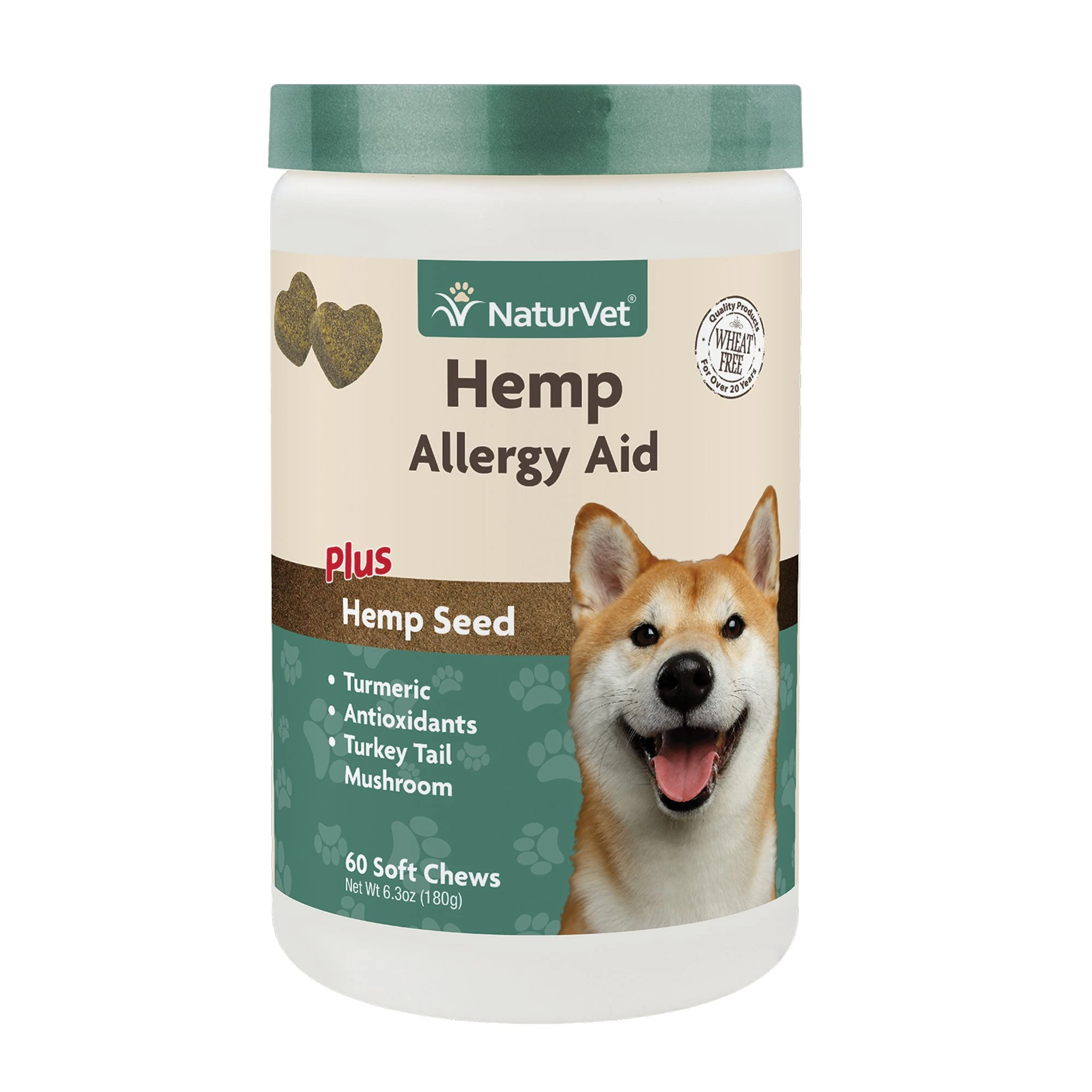 Hemp Allergy Aid Soft Chews For Dogs, 60 Count, 2.75 Inches